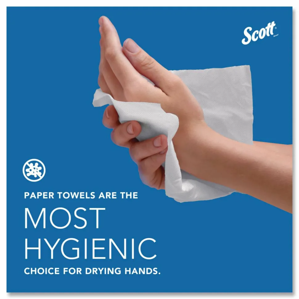 Scott Essential Multi-Fold Towels, 1-Ply, 8 x 9.4, White, 250/Pack, 16 Packs/Carton