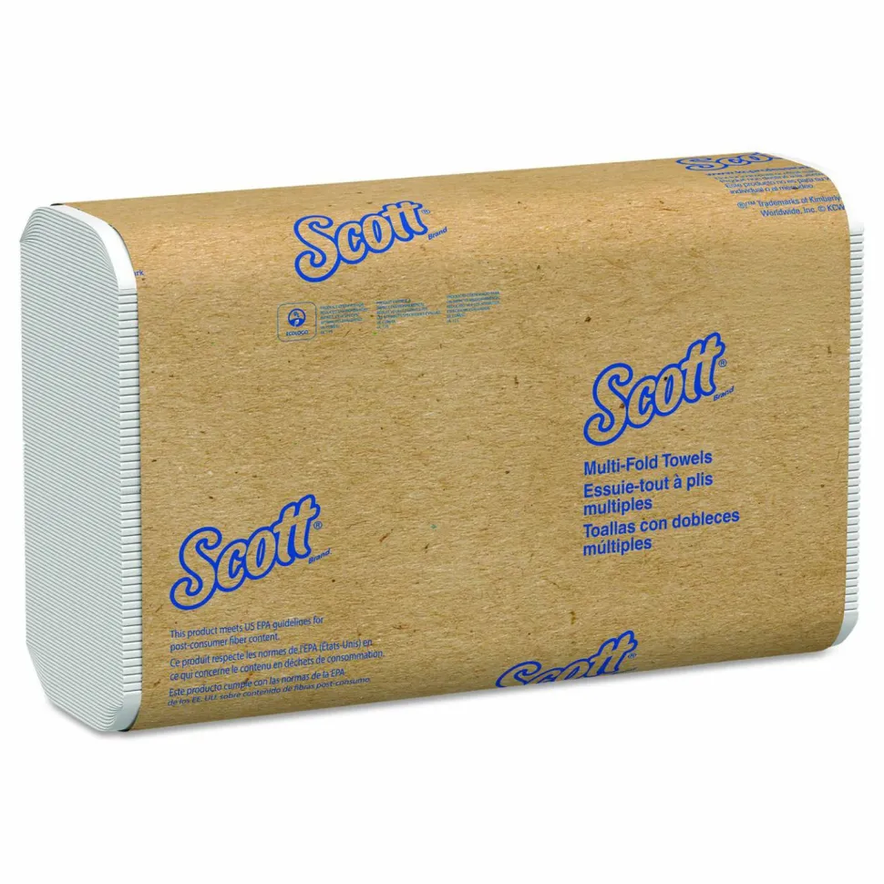 Scott Essential Multi-Fold Towels, 1-Ply, 8 x 9.4, White, 250/Pack, 16 Packs/Carton