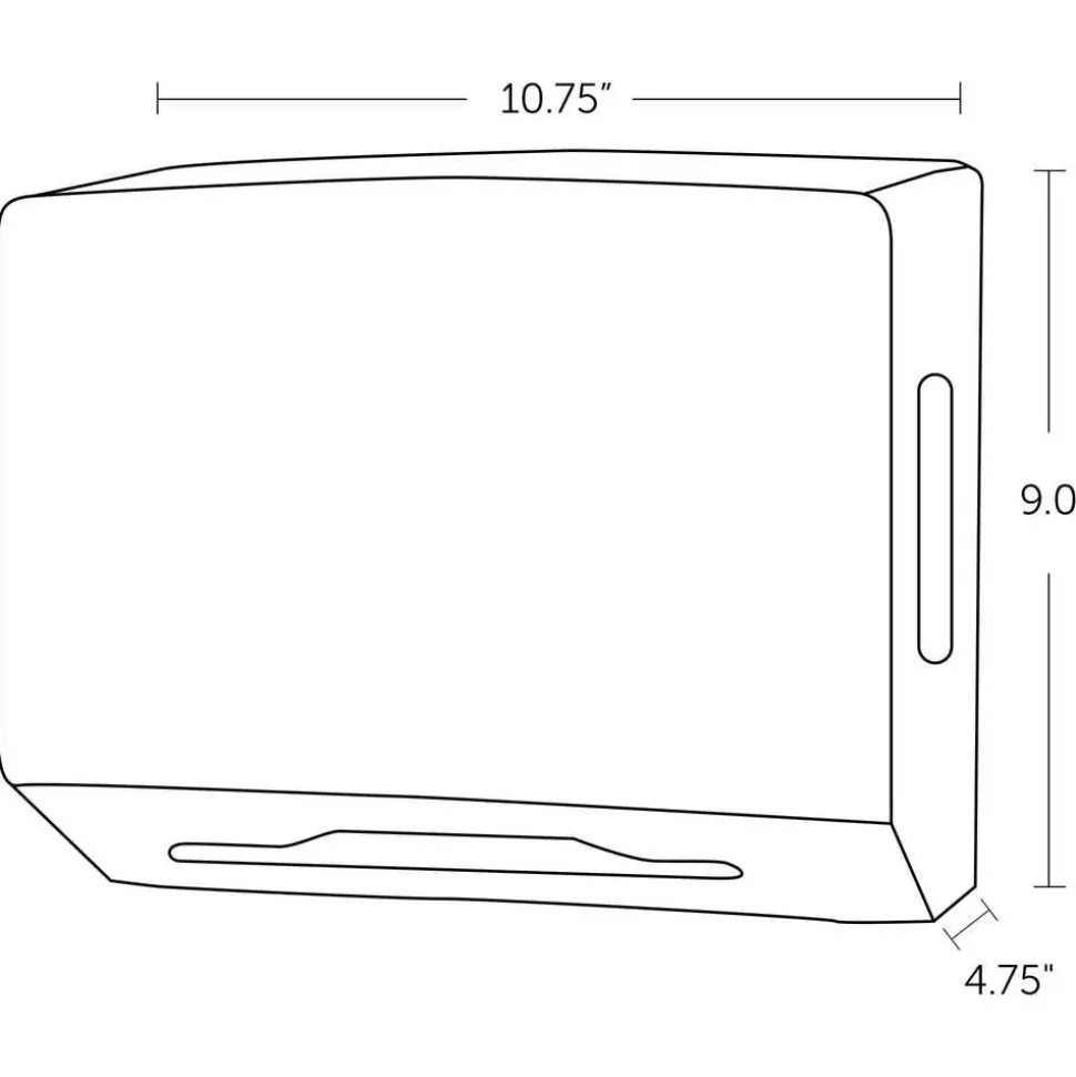 Scottfold Folded Towel Dispenser, 10.75 x 4.75 x 9, White