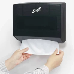 Scottfold Folded Towel Dispenser, 10.75 x 4.75 x 9, Black