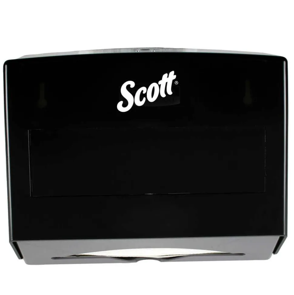 Scottfold Folded Towel Dispenser, 10.75 x 4.75 x 9, Black