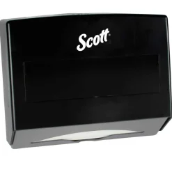 Scottfold Folded Towel Dispenser, 10.75 x 4.75 x 9, Black