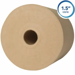 Scott Hard Roll 1-Ply Paper Towels, 100% Recycled, Brown, 800' Per Roll, Pack Of 12 Rolls