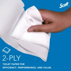 Scott Jumbo Jr 2-Ply Toilet Paper, 25% Recycled, 1000 Sheets Per Roll, Pack Of 4 Rolls