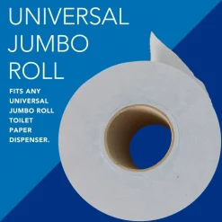 Scott Jumbo Jr 2-Ply Toilet Paper, 25% Recycled, 1000 Sheets Per Roll, Pack Of 4 Rolls