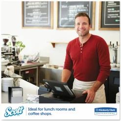 Scott Low-Fold Dispenser Napkins, 1-Ply, 12 x 7, White, 250/Pack, 32 Packs/Carton