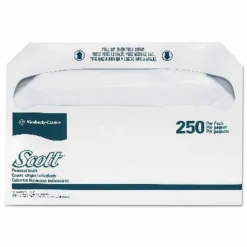 Scott Personal Seats Toilet Seat Covers, 14.5 x 17, White, 250/Pack, 20 Packs/Carton