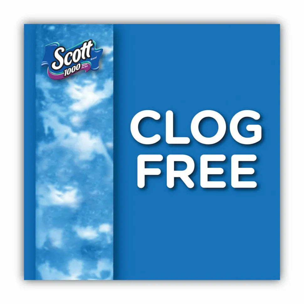 Scott 1-Ply Toilet Paper, 1000 Sheets Per Roll, Pack Of 20 Rolls