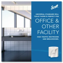 Scott Professional Standard Roll 2-Ply Toilet Paper, 25% Recycled, 550 Sheets Per Roll, Pack Of 80 Rolls