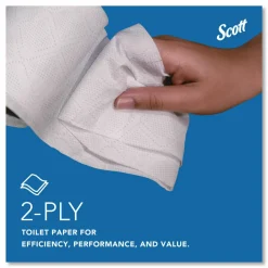 Scott Professional Standard Roll 2-Ply Toilet Paper, 25% Recycled, 550 Sheets Per Roll, Pack Of 80 Rolls