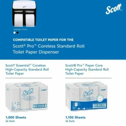 Scott Pro High Capacity Coreless SRB Tissue Dispenser, 11.25 x 6.31 x 12.75, White