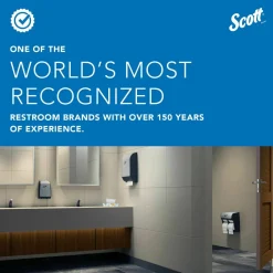 Scott Pro High Capacity SRB Toilet Paper Dispenser - Roll Dispenser - 4x Roll - 12.8"x11.3"x 6.2" Depth - Plastic - Black - Compact, Durable - 44518