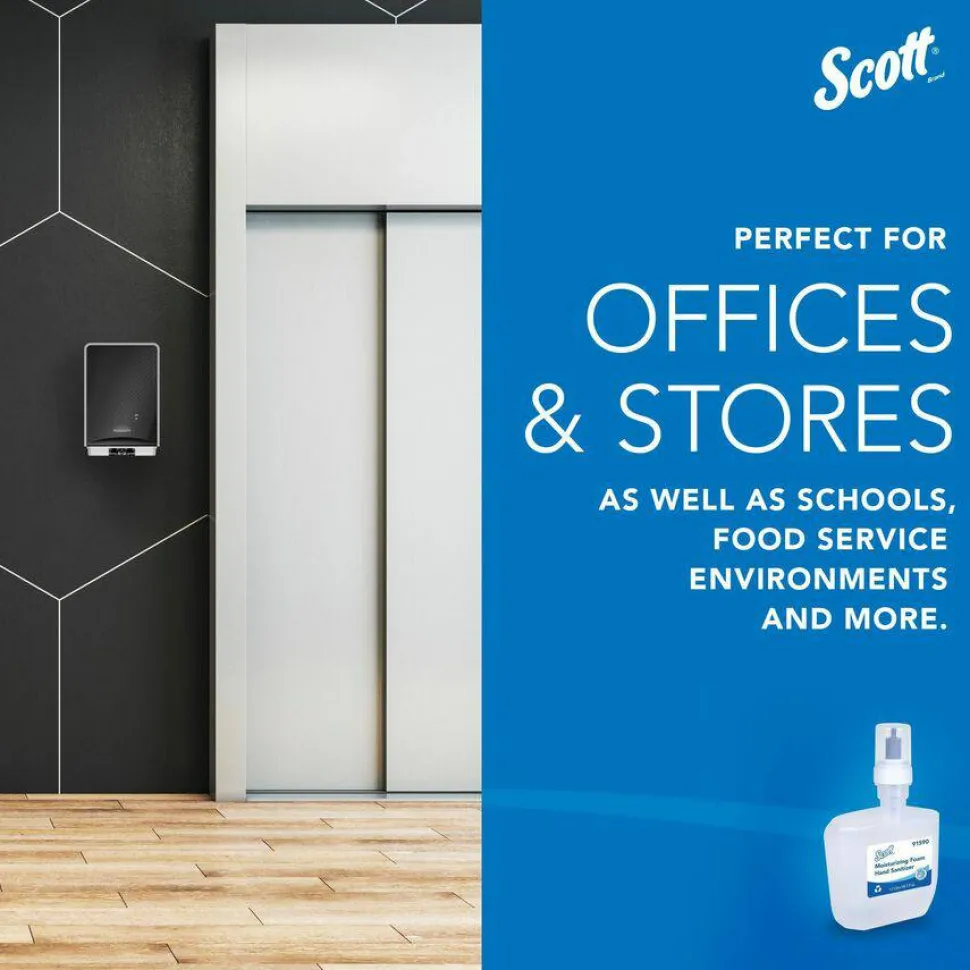 Scott Pro Moisturizing Foam Hand Sanitizer, 1,200 mL Cassette, Fruity Cucumber Scent, 2/Carton