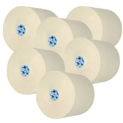 Scott Pro 1-Ply Hard Roll Paper Towels, with Absorbency Pockets, White, 900' Per Roll, Pack Of 6 Rolls