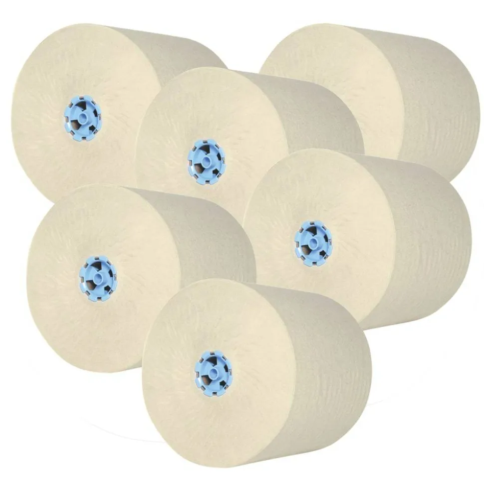 Scott Pro 1-Ply Hard Roll Paper Towels, with Absorbency Pockets, White, 900' Per Roll, Pack Of 6 Rolls