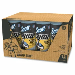 Scott Pro Shop Towels, Heavy Duty, 1-Ply, 10.4 x 11, Blue, 12 Rolls/Carton