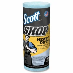 Scott Pro Shop Towels, Heavy Duty, 1-Ply, 10.4 x 11, Blue, 12 Rolls/Carton