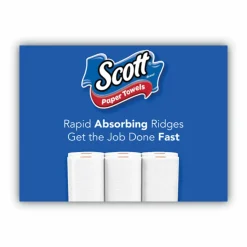 Scott Select-A-Size Mega 1-Ply Paper Towels, 102 Sheets Per Roll, Pack Of 15 Rolls