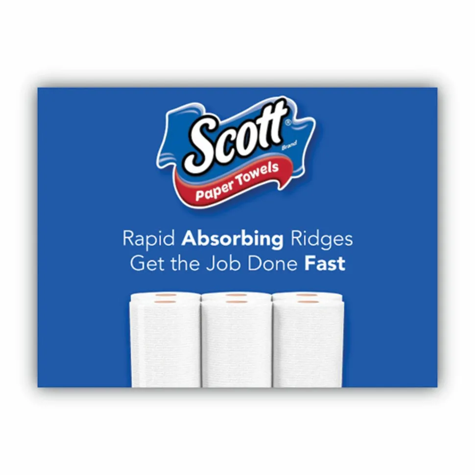 Scott Select-A-Size Mega 1-Ply Paper Towels, 102 Sheets Per Roll, Pack Of 15 Rolls