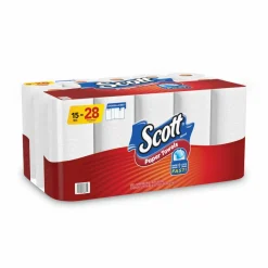 Scott Select-A-Size Mega 1-Ply Paper Towels, 102 Sheets Per Roll, Pack Of 15 Rolls
