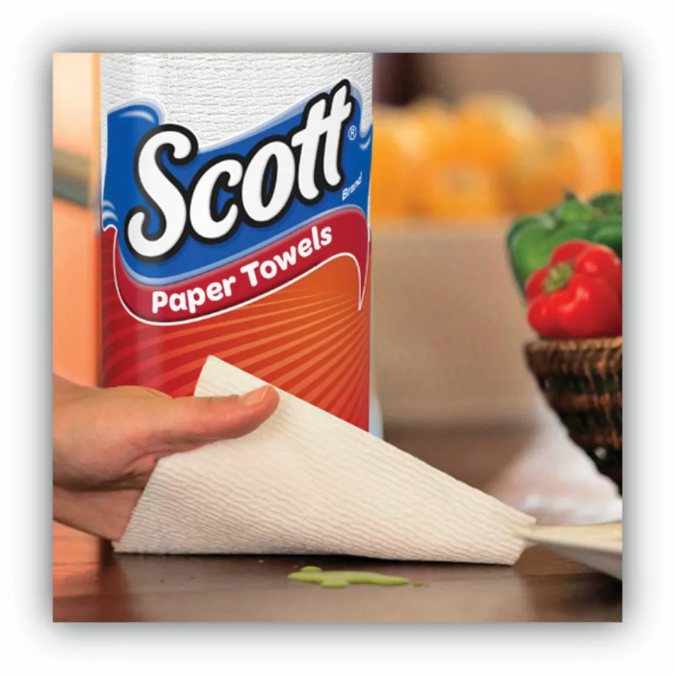 Scott Select-A-Size Mega 1-Ply Paper Towels, 102 Sheets Per Roll, Pack Of 15 Rolls