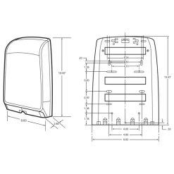 Scott Slimfold Folded Towel Dispenser (34830), White, Compact, One-At-A-Time Manual Dispensing, 9.8" x 2.8" x 13.67" (Qty 1)