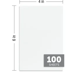 Scratch Pads, 4" x 6", Unruled, Glued Tops, 100 Sheets, Pack Of 12