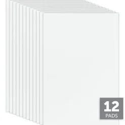 Scratch Pads, 4" x 6", Unruled, Glued Tops, 100 Sheets, Pack Of 12