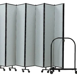 Screenflex Portable Room Partition Divider, 72"H x 245"W, Gray