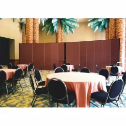 Screenflex Portable Room Partition Divider, 72"H x 245"W, Gray