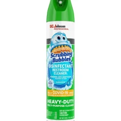 Scrubbing Bubbles Disinfectant Restroom Cleaner II, Rain Shower Scent, 25 oz Aerosol Spray, 12/Carton