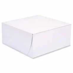 SCT Bakery Boxes, Standard, 9 x 9 x 4, White, Paper, 200/Carton