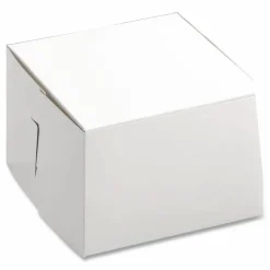 SCT White One-Piece Non-Window Bakery Boxes, 6 x 6 x 4, White, Paper, 250/Bundle