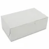 SCT White One-Piece Non-Window Bakery Boxes, 6.25 x 3.75 x 2.13, White, Paper, 250/Bundle