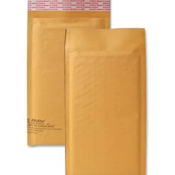 Sealed Air JiffyLite Cellular Cushioned Mailers - Bubble - #00 - 5" Width x 10" Length - Peel & Seal - Kraft - 25 / Carton - Kraft