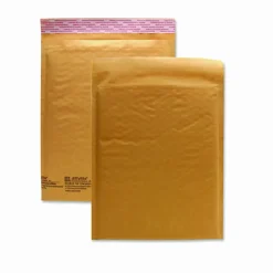 Sealed Air Jiffylite Self-Seal Bubble Mailer, #00, Barrier Bubble Air Cell Cushion, Self-Adhesive Closure, 5 x 10, Brown Kraft, 250/CT