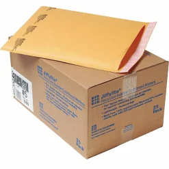 Sealed Air Jiffylite Self-Seal Bubble Mailers, Size #5, 10 1/2" x 16", 100% Recycled, Satin Gold, Pack Of 25