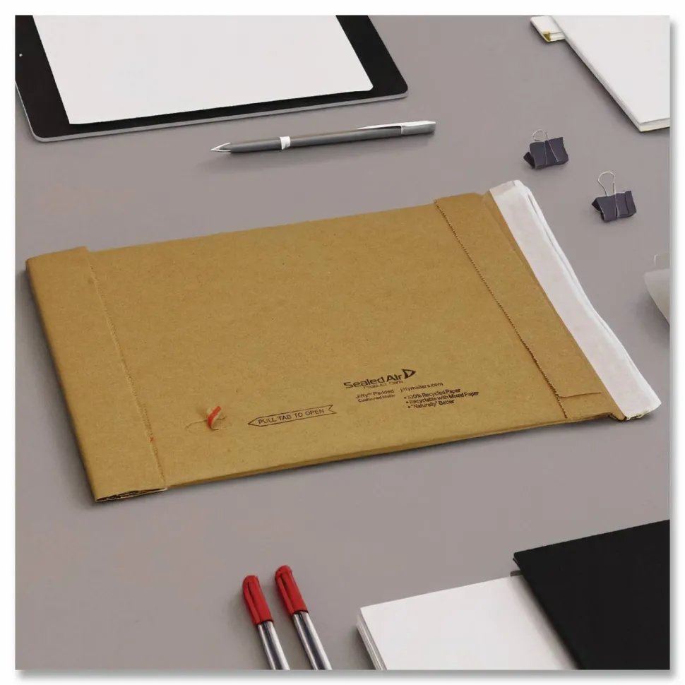 Sealed Air Jiffy Self-Seal Padded Mailers, Size #0, 6" x 10", Satin Gold, Pack Of 250