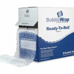 Sealed Air Ready-To-Roll Bubble Packing Material, 12" x 65'