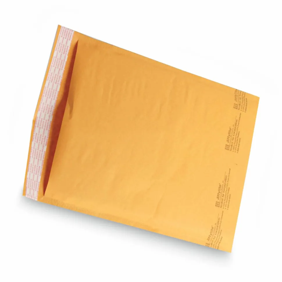 Sealed Air Self-Seal Bubble Mailers, 9 1/2" x 14 1/2", Kraft, Case Of 100