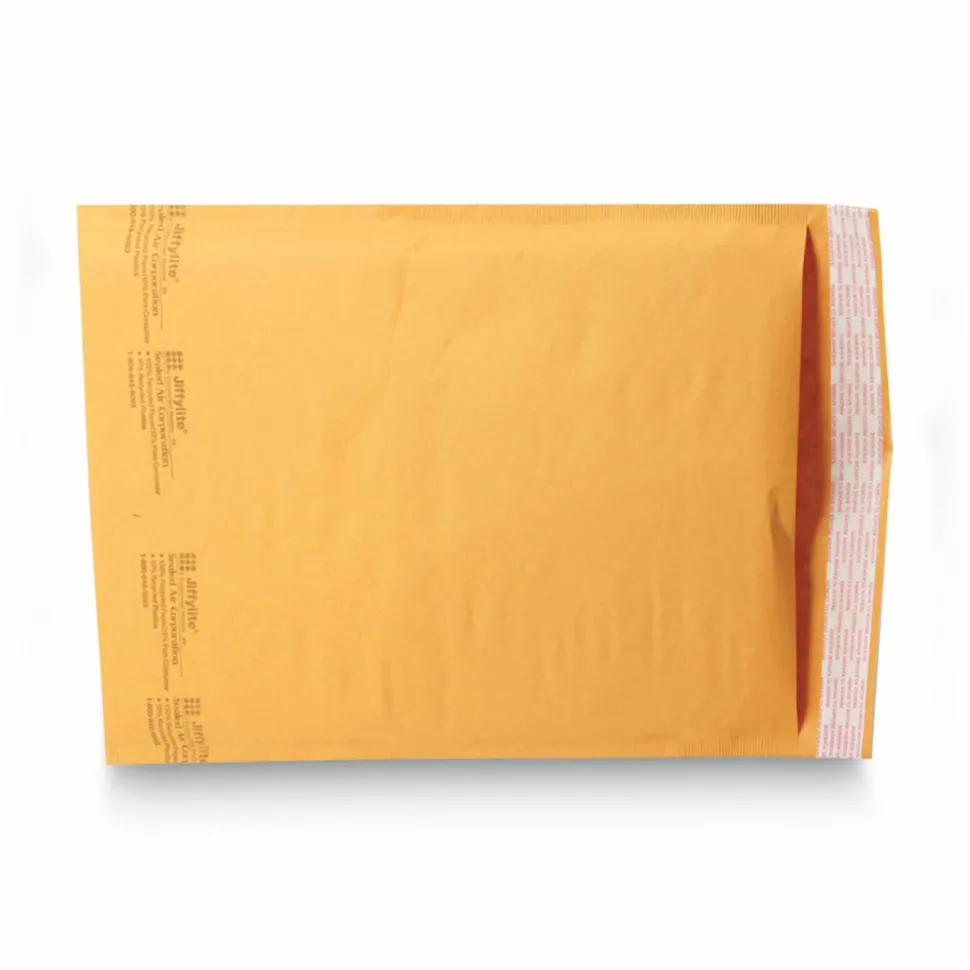 Sealed Air Self-Seal Bubble Mailers, 9 1/2" x 14 1/2", Kraft, Case Of 100