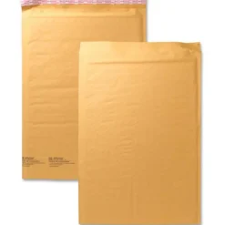 Sealed Air Self-Seal Bubble Mailers, 12 1/2" x 19", Kraft, Pack Of 25