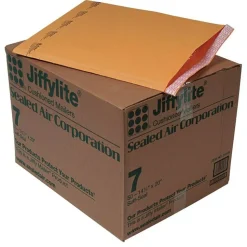 Sealed Air Self-Seal Bubble Mailers, 14 1/4" x 20", Kraft, Case Of 50