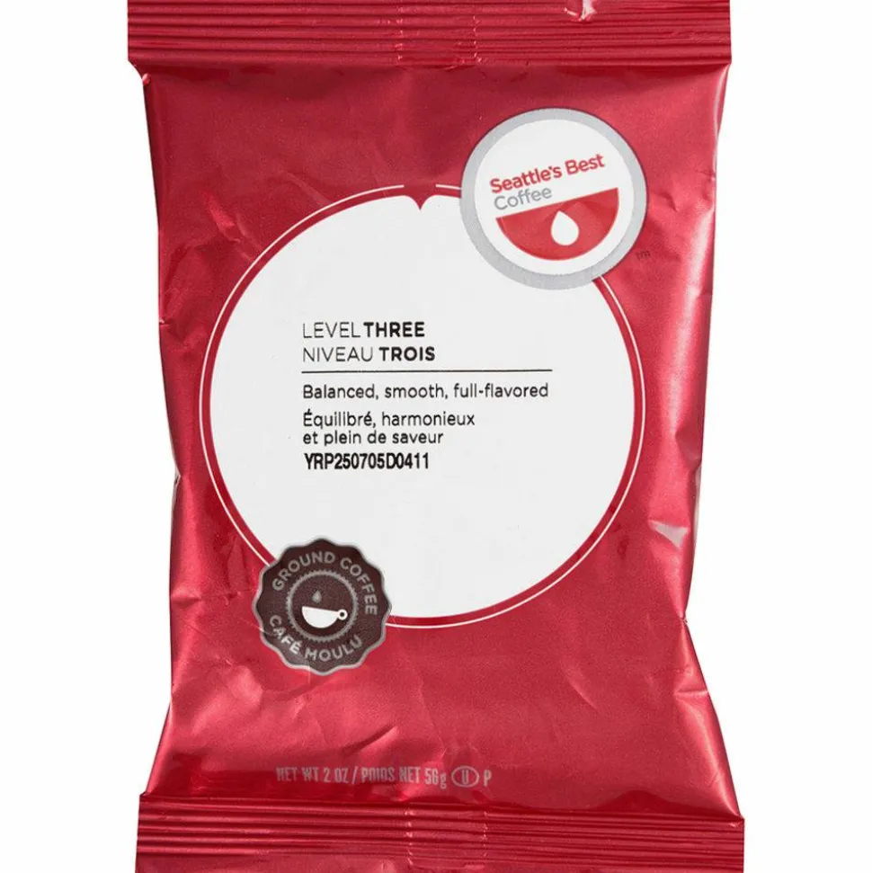 Seattle's Best Pre-measured Coffee Packs, Signature-Level 3, Medium Roast, 2 oz, 18 Packs