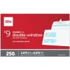 #9 Security Envelopes, Double Window, 3-7/8" x 8-7/8", Clean Seal, White, Box Of 250