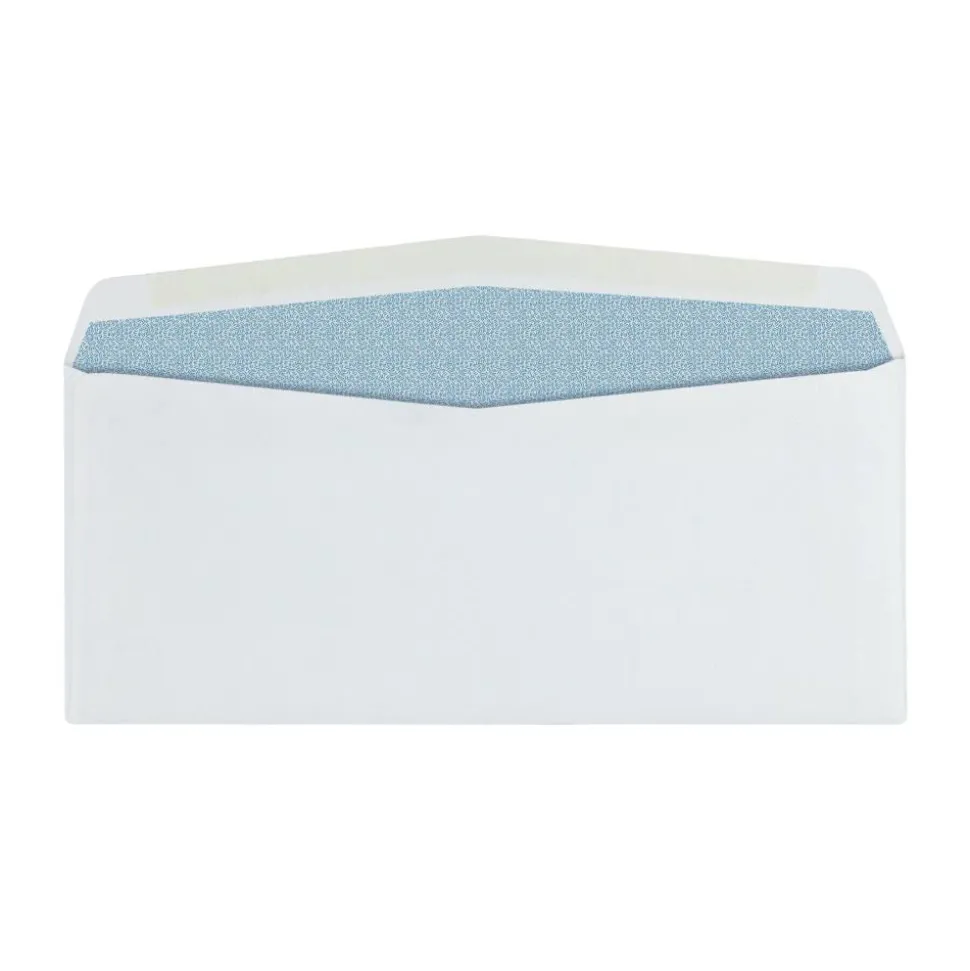 #10 Security Envelopes, Double Window, 4-1/8" x 9-1/2", Gummed Seal, White, Box Of 500
