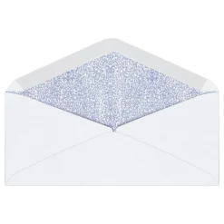 #10 Security Envelopes, Left Window, 4-1/8" x 9-1/2", Gummed Seal, White, Box Of 500