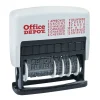 Self-Inking 12-in-1 Micro Message Stamp Dater, 1-1/16” x 5/32 Impression, Black Ink