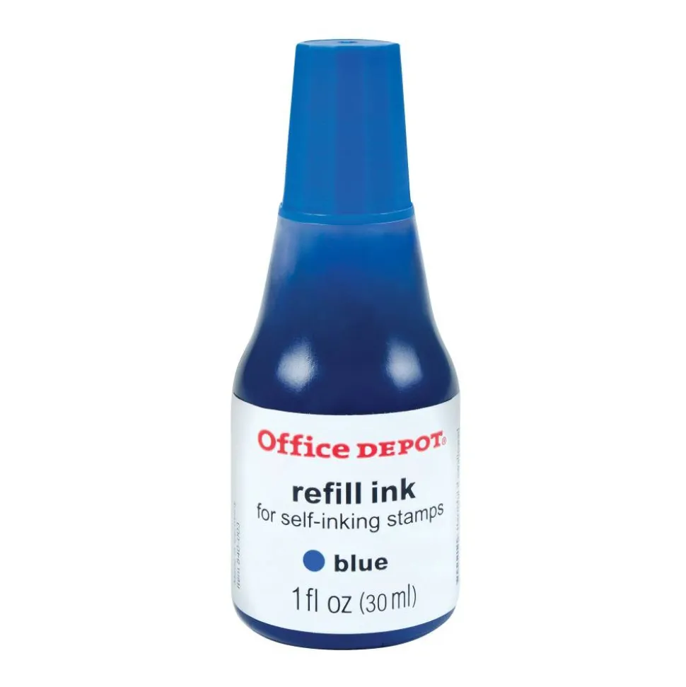 Self-Inking Refill Ink, 1 Oz, Blue