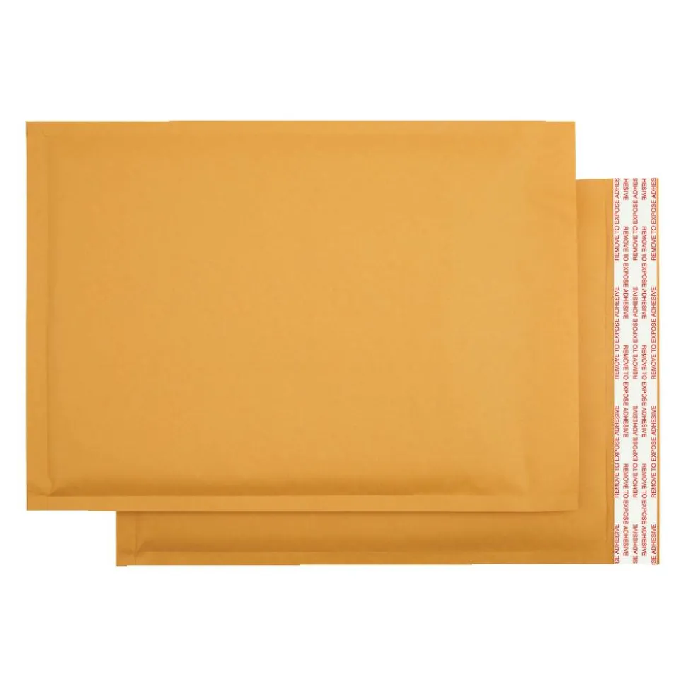 Self-Sealing Bubble Mailers, Size 5, 10 1/2" x 15", Pack Of 12